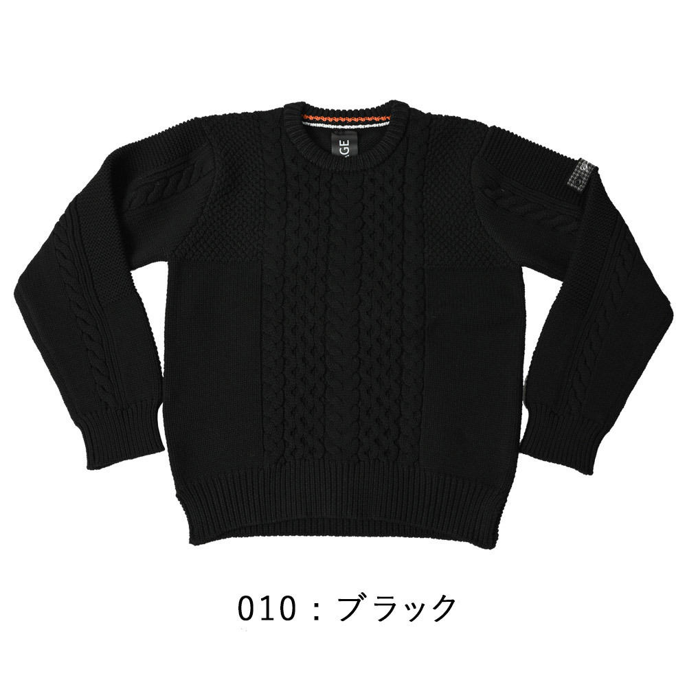 大得価安い新品!G-stageのケーブル編みコットン ニット セーター オレンジ 1014 L Lサイズ